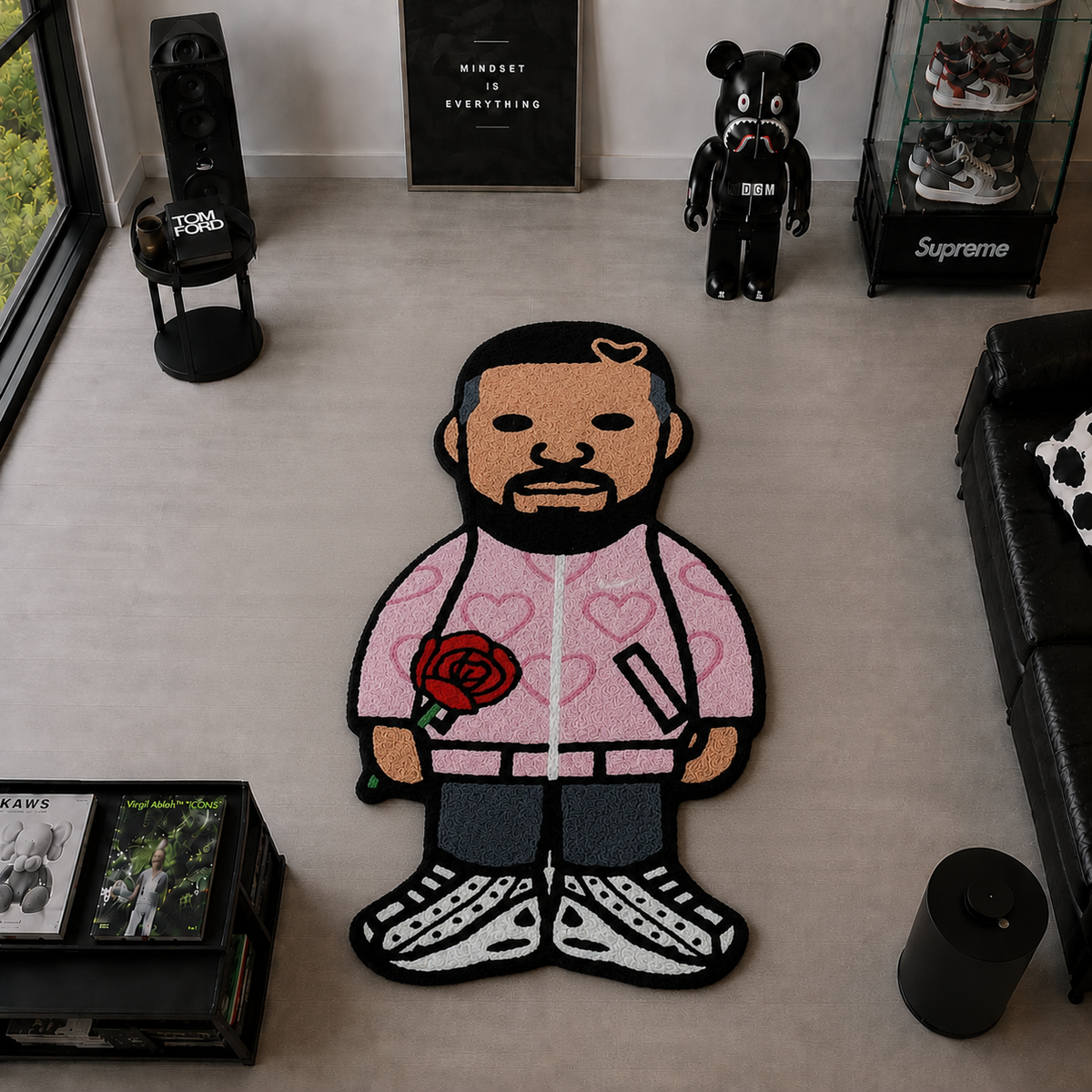 Drizzy Rose Designer Rug