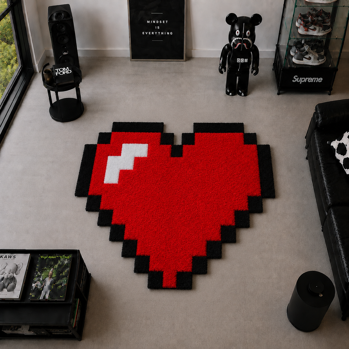 Pixel Heart Rug